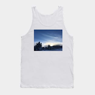 Sunset over a snow covered mountain Tank Top